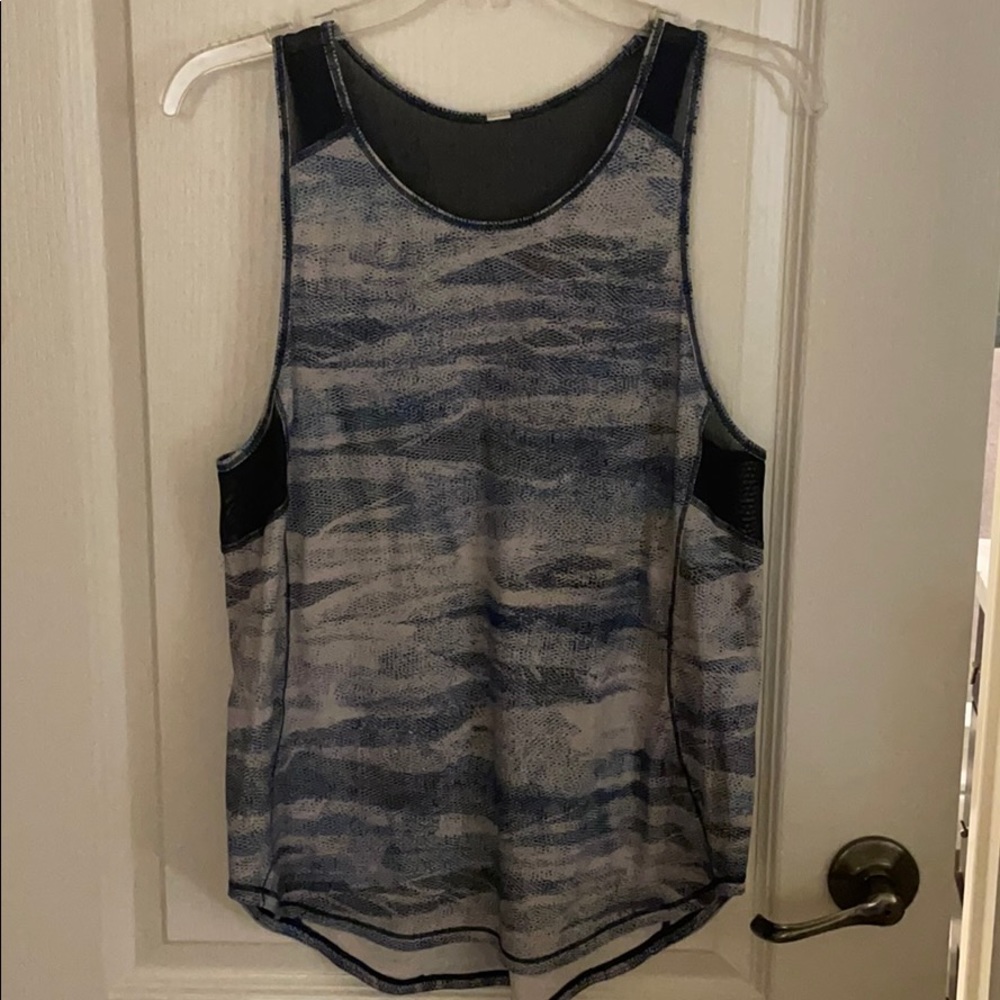 Blue and White Lululemon Tank